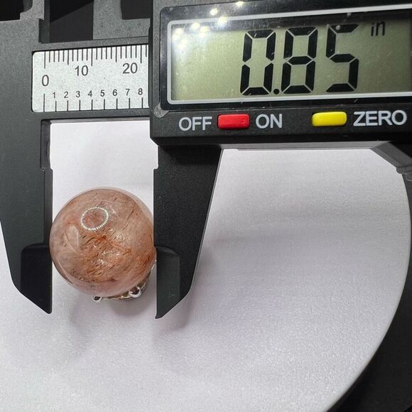 Golden Rutilated Quartz Marble Sphere‎ (#9) - Picture 9 of 10